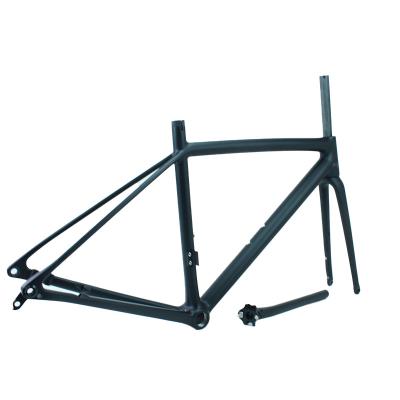 China Road Bikes New Fashion Road Disc Bikes T700 Carbon Frame Road Bike Disc-Brake Matte Carbon Road Frame Internal Cable for sale