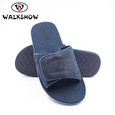 China Men's Eva Beach Blue Rubber Slider Lightweight Slipper for sale