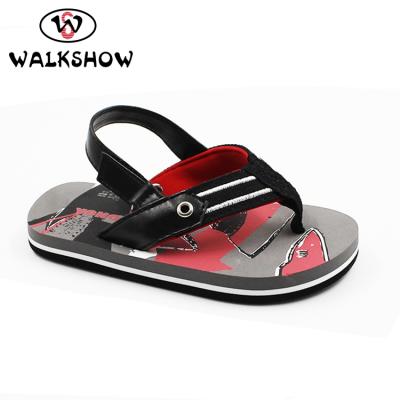 China Printed Eva Black Boy Plain Slider Sandal for sale