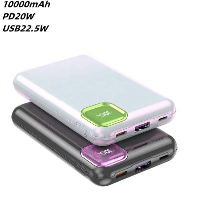 China OEM LOGO PD20w power bank 10000mah fast charging support mini qc3.0 USB 8pin plug high quality and large capacity input 10000mah power station for sale