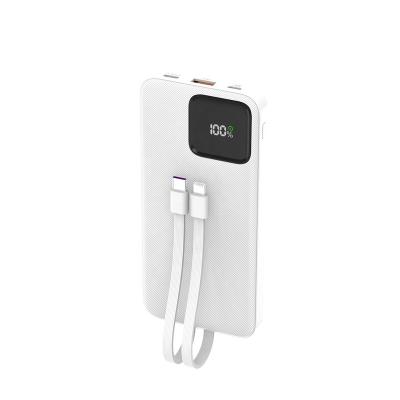 China Support OEM Pd20w power bank 10000mah interface battery qc3.0 charging multi fast power bank mobile power supply with cable for sale