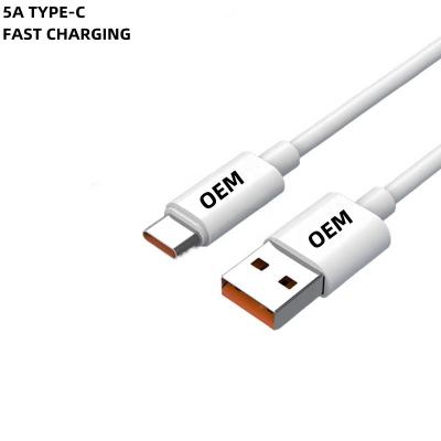 China Mobile Phone OEM TYPE-C 5A Cable USB Charger Data Cable Fast Charging Super Fast Charging 5A Android Phone Charging for sale