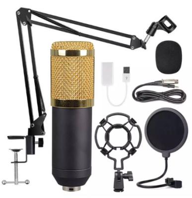 China BM-800 Shock Mount Condenser Microphone Microphone Sound Recording Microphone with USB Sound Card for Braodcasting Radio Singing for sale