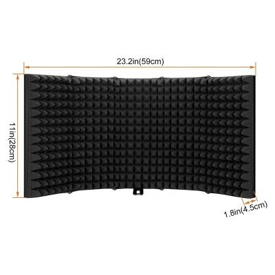 China Isolation Plastic Shield Studio Windshield Foam Microphone Accessories Microphone Screen Soundproof Sound Insulation Screen for sale