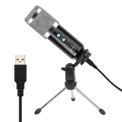 China Headset Microphone USB Condenser Microphone Kit With Tripod Stand Microfone Cardioid Studio Recording Live KTV Karaoke Microphone For PC Computer for sale