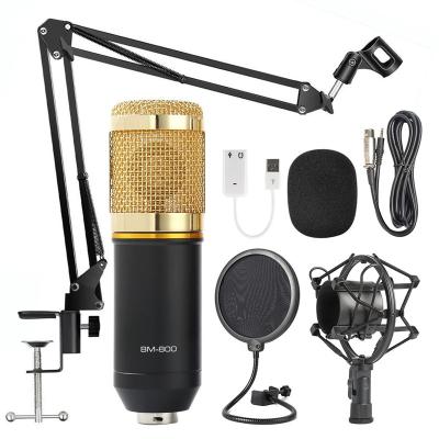 China Shock Mount Wholesales Professional Condenser BM-800 Sound Recording Microphone With BM-800 Shock Mount For Live Broadcast for sale