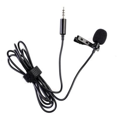 China Metal Cable Lapel Lavalier Microphone 3.5mm Professional Portable Handsfree Mini Shock Mount Condenser For Camera Phone for sale