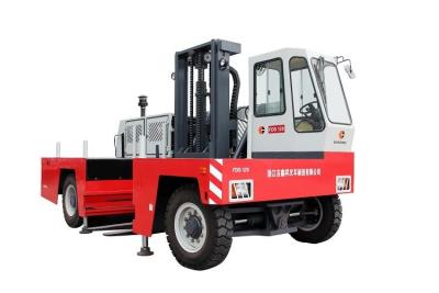 China 12 Ton Diesel Side Loader Forklift With Compact Mast For Indoors And Outside Use for sale