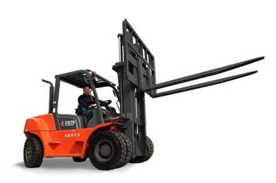 China Diesel 7 Ton Forklift Farm Warehouse Factory 4 Wheel Counterbalance Forklift With Side Shift for sale