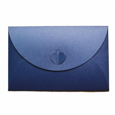 China Creative Recyclable High Quality Blue Paper Bag 17.2x10.8cm Envelope Bag Festival Greeting Card Packaging Bag for sale