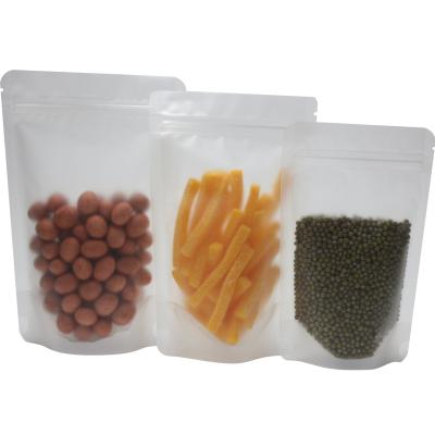 China Wholesale Self Adhesive Transparent Food Snacks Dried Fruit Bag Packaging Candy Seal Ziplock Bag for sale