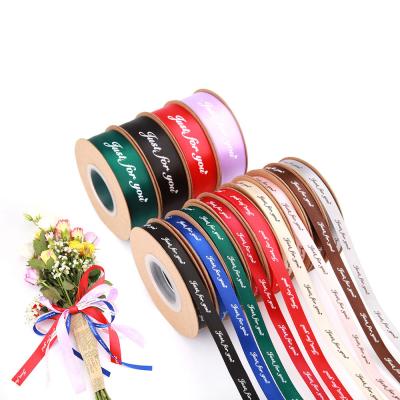 China New factory single face 1 yards wide cm 25 / roll wrapping ribbon polyester satin ribbon for crafts for sale