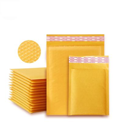 China Hot Selling Bubble Mailer Bag Shock Resistance Yellow Mailing Bags Hot Yellow Bubble Padded Envelope Paper Kraft Poly Mailer Bag for sale