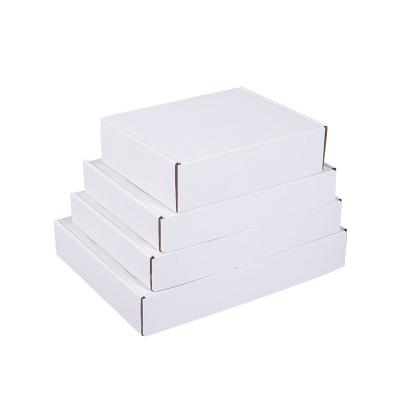 China Recyclable Hot Sale Corrugated Cardboard Mailer Boxes Foldable White Ad Box For Clothes Packaging for sale