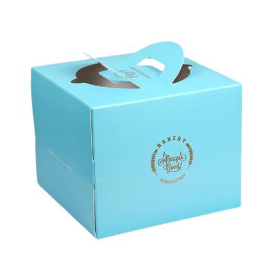 China High Quality Recyclable Cake Box Wedding Cake Box Bakery Paper Cake Box With Handle for sale