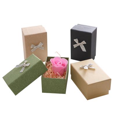 China Recycled Materials Wholesale Gift Box Cosmetic Lid Box Low Lid Jewelry Gift Packaging Box Retro Small Retro for sale