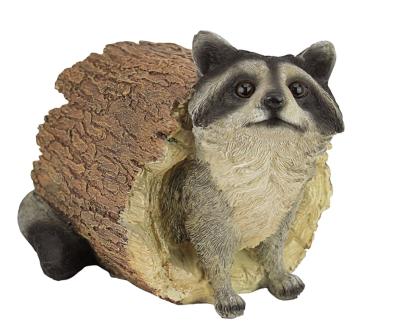 China Raccoon World Garden Design Decoration Garden Animal Raccoon Statue for sale