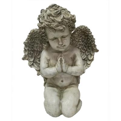 China Europe New Design Praying Garden Decorative Angel Craft Angel Resin Statue Outdoor Prayer Sculpture for sale