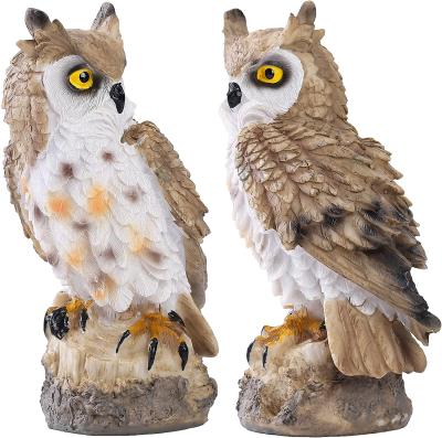 China Europe Owl Decoration Statues Garden Yard Owl Knick Knack for Garden Owl Outdoor Figurines for sale