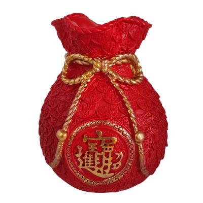 China Europe Resin Opens Nordic Light Luxury Ornaments Lucky Bag Decorative Sculpture Resin Gifts Crafts Resin Statue for sale