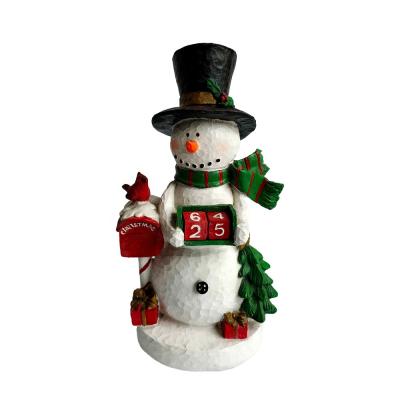 China Outdoor Europe Snowman Decor Christmas Decorations Garden Snowman Statue for Yard Lawn Garden Festival Party Crafts for sale