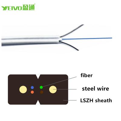 China indoor fiber cable LSZH ftth fttx cable YETVO interface white sheath GJXH for sale