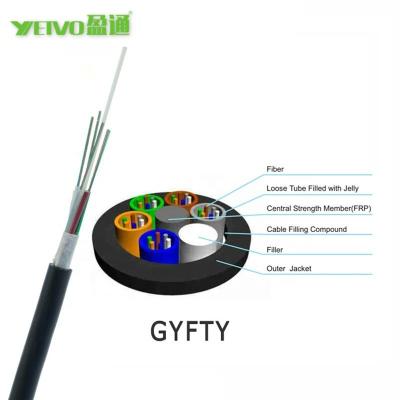 China Fiber Cable Aerial Nonmetallic Outer Layer Stranded GYFTY PE Sheath Cable for sale