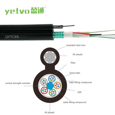 China Outdoor Aerial Self-supporting G652D G657 Singlemode Fiber Optic Cable GYTC8S Figure 8 Tender 4 Core Cable for sale