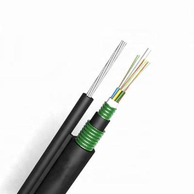 China Figure 8 Aerial Design Loose Tube Water Blocking Wire Gel Filler Fiber Cable With Steel Tape Inside for sale