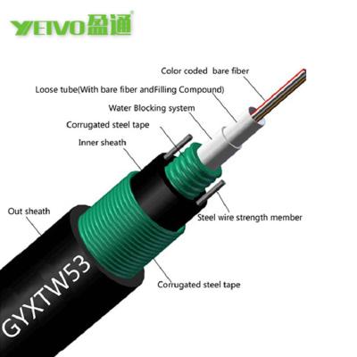 China GYXTW53 Outdoor GYXTW GYXTW53 4 6 12 Core Fibar Optical Cable GYXTW53 97 for sale