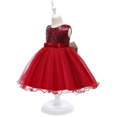 China Washable New High quality baby lace princess dress for girl elegant birthday party trailing dress for sale