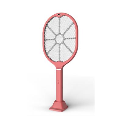 China USB Stocked Electric Rechargeable Mosquito Bat Killer Lamp Racket Mosquito Swatter for sale