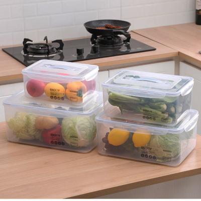 China Freshness Preservation Stackable 4 Pcs Transparent Plastic PP Food Container Set With Handle for sale