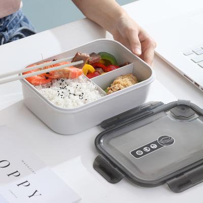 China Microwavable Microwavable Bento Container 3 Compartments Plastic Food Meal Lunch Box for sale