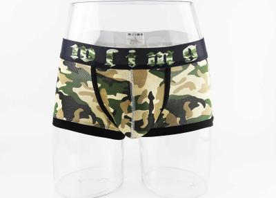 China Camo druckte niedrige Unterwäsche-Elasticized Taille der Aufstiegs-Jungen-kurzen Hosen mit schwarzer Bein-Schwergängigkeit zu verkaufen