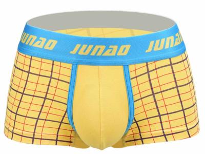 China High Stretch Short Trunks Underwear , Low Rise Male Boxers Underwear for sale