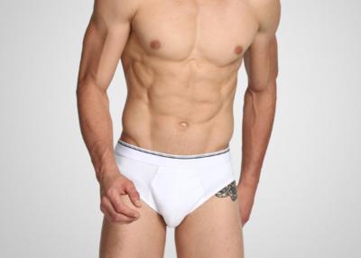 China Breathable Mens Sports Briefs , Knitted Cotton Mens Low Rise White Briefs for sale