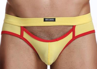 Κίνα Εσώρουχο δύο Jockstrap των κίτρινων τροπικών ατόμων ελαστική ζώνη για τους ενηλίκους προς πώληση