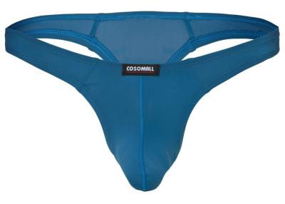 China Blue Sexy Mens Thong Underwear , Mens Thong Brief Underwear For Club for sale