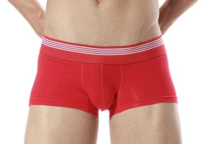 China Pure Color Cotton Mens Low Rise Trunks , Men'S Stretch Trunk Underwear for sale