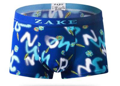 China Printed Poly Mens Underwear Boxer Briefs Breathable Short Leg Boxer Briefs for sale