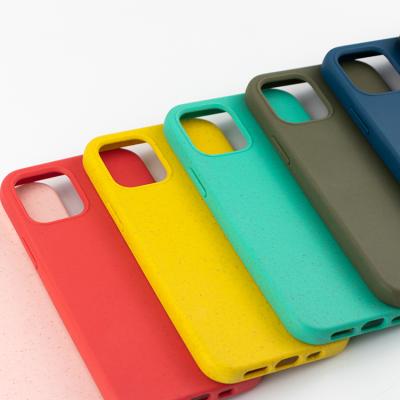 China Slimoro Soft Wheat Straw Cover Shockproof Matte TPU Shockproof Degradable Eco-friendly Phone Case For iphone 12 for sale