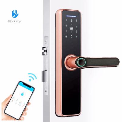 China New high security anti theft wifi door lock Itel TT slimoro smart locks smart biometric ligent electronic fingerprint lock home for sale