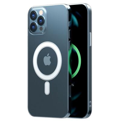 China High Quality Transparent Slimoro Shockproof Phone Case For iPhone 13 Case Car Holder Wireless Charger For iPhone Case For Magsafe Cover for sale