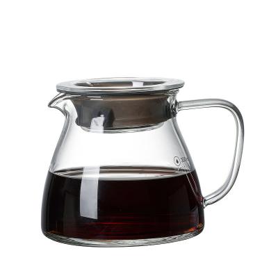 China Sustainable custom made custom borosilicate coffee pot with filter cup home brewed glass pot coffee thickened coffee pot. for sale