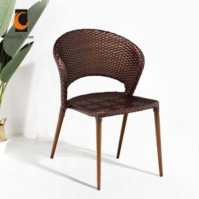 China Customized Outdoor Eco-friendly Leisure Patio Set Cane Accent Dining Chair Wicker Chair Rattan Chair For Sale for sale