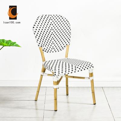 China Wholesale European Style Outdoor Stackable Synthetic Rattan Chair Cafe Chair (Other) Adjustable Dining Chair for sale