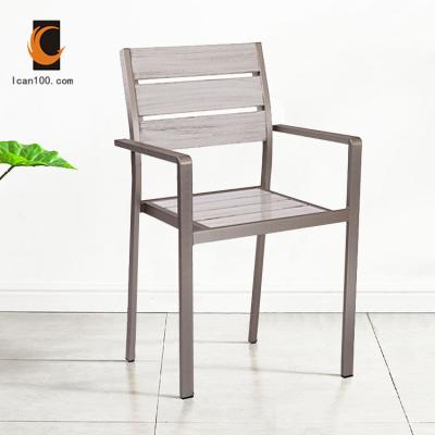 China Modern UV Resistant Wood Metal Chair Indoor Restaurant and Wooden Bistro Dining Chair Cafe Chair for sale