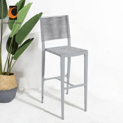 China Modern Style Commercia Modern Outdoor Rope Woven White Nightclub Chairs Chair Kitchen Dining Bar Chair for sale