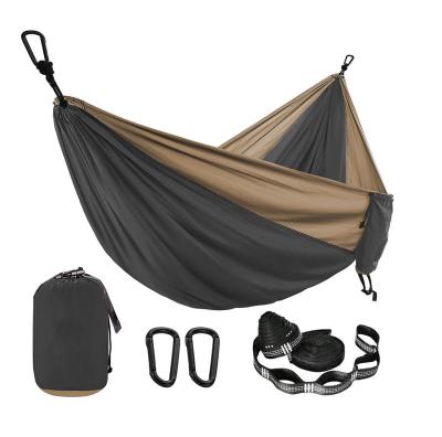 China Modern Parachute Hammock with Hammock Straps and Black Carabiner Camping Survival Travel Double Person Outdoor Furniture for sale